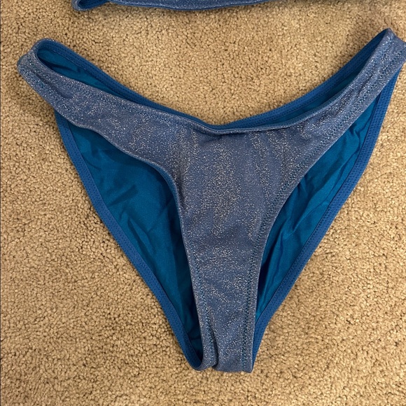 Triangl Swimwear Blue Shimmer Bikini Set - Picture 2 of 7